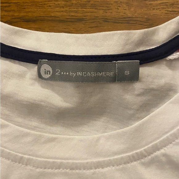 In2 by InCashmere White Tee with Multicolor Sleeves - Picture 10 of 10